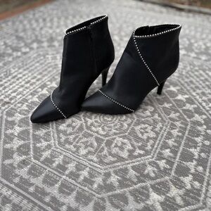 Apt. 9 Black Heeled Boots with Stud Accents